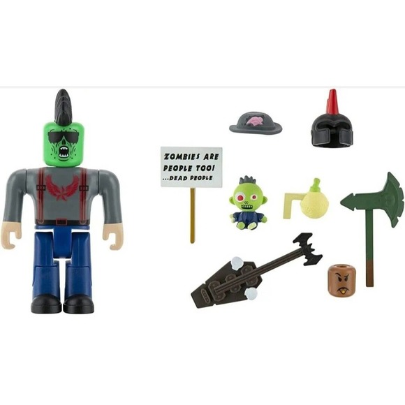Roblox Avatar Shop Punk's Not Dead! Action Figure w/Zombie Plush Backpack Code - Picture 2 of 11